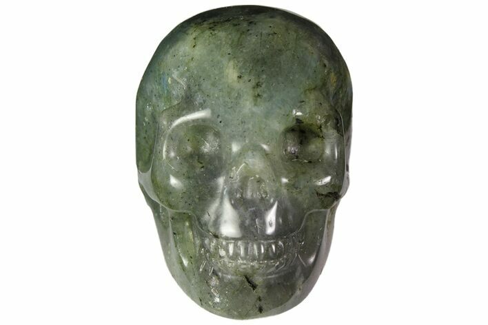 Realistic, Polished Labradorite Skull #116306